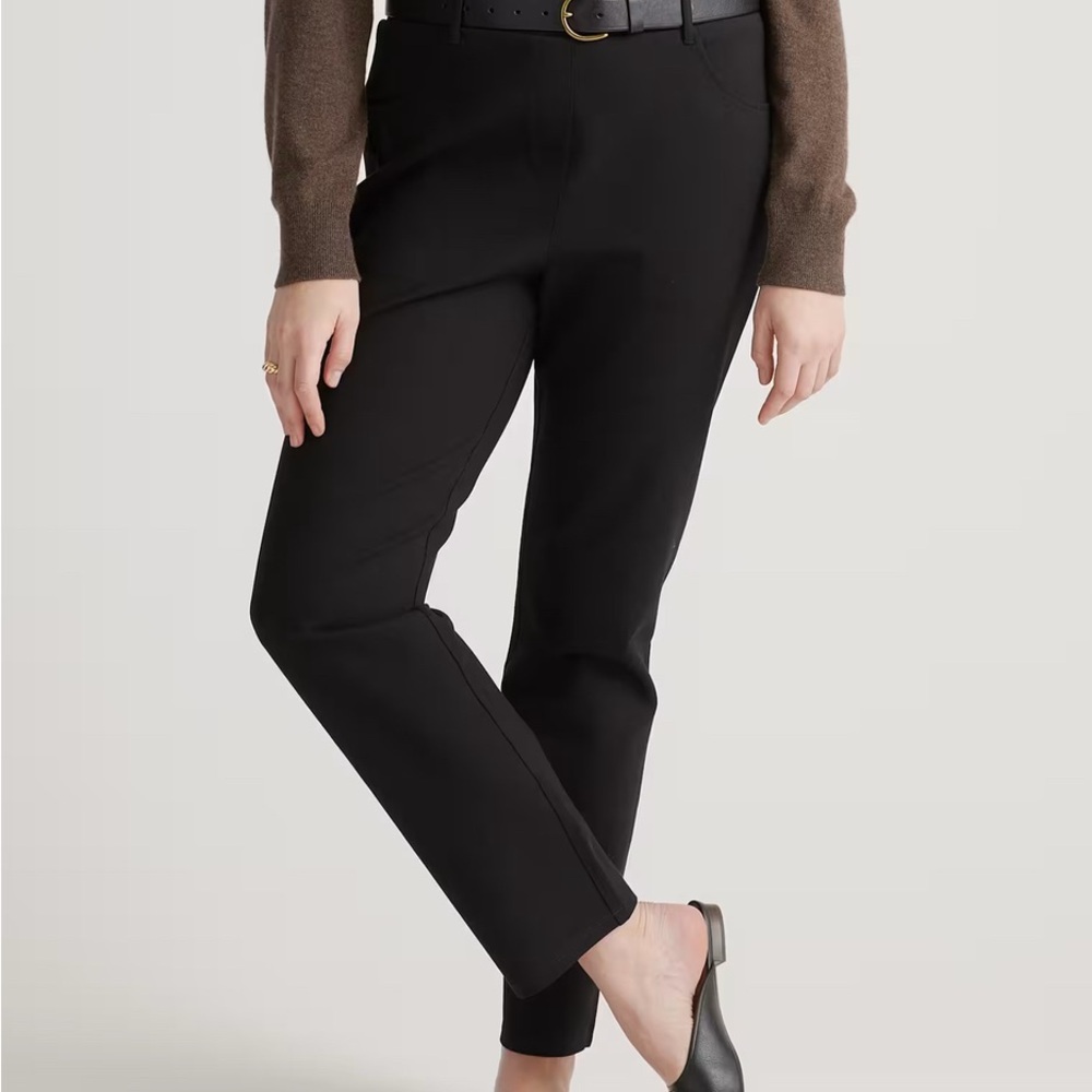 Quince Ultra-Stretch Ponte Straight Leg 4-Pocket Pants